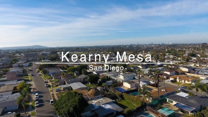 A mix of residential and commercial buildings in Kearny Mesa.